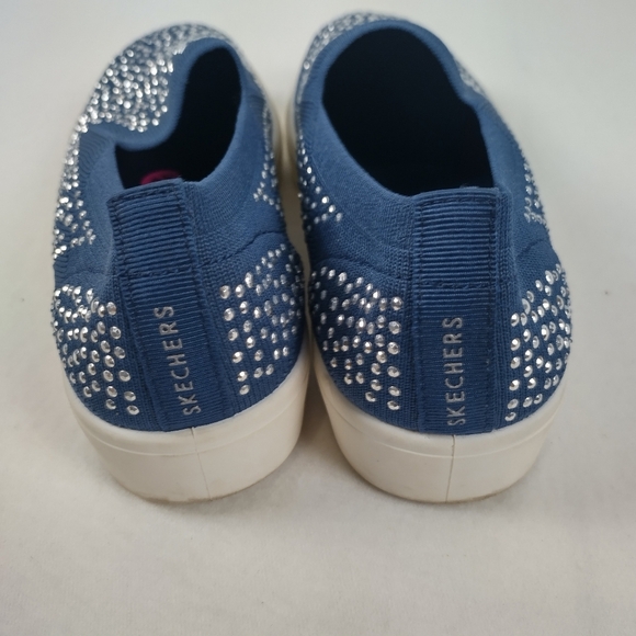 SKECHERS WOMENS SIZE 8.5 POPPY STUDDED AFFAIR SNEAKER CASUAL COMFORT SLIP ON - Picture 4 of 11